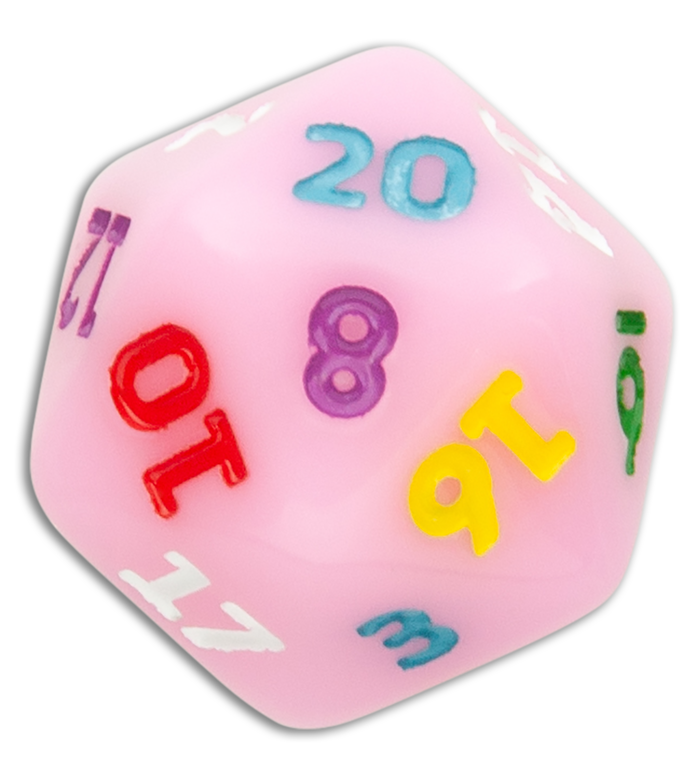 Flytanium Dessert Warrior® D20 Twenty-Sided Dice Donut Pink (1 Die)