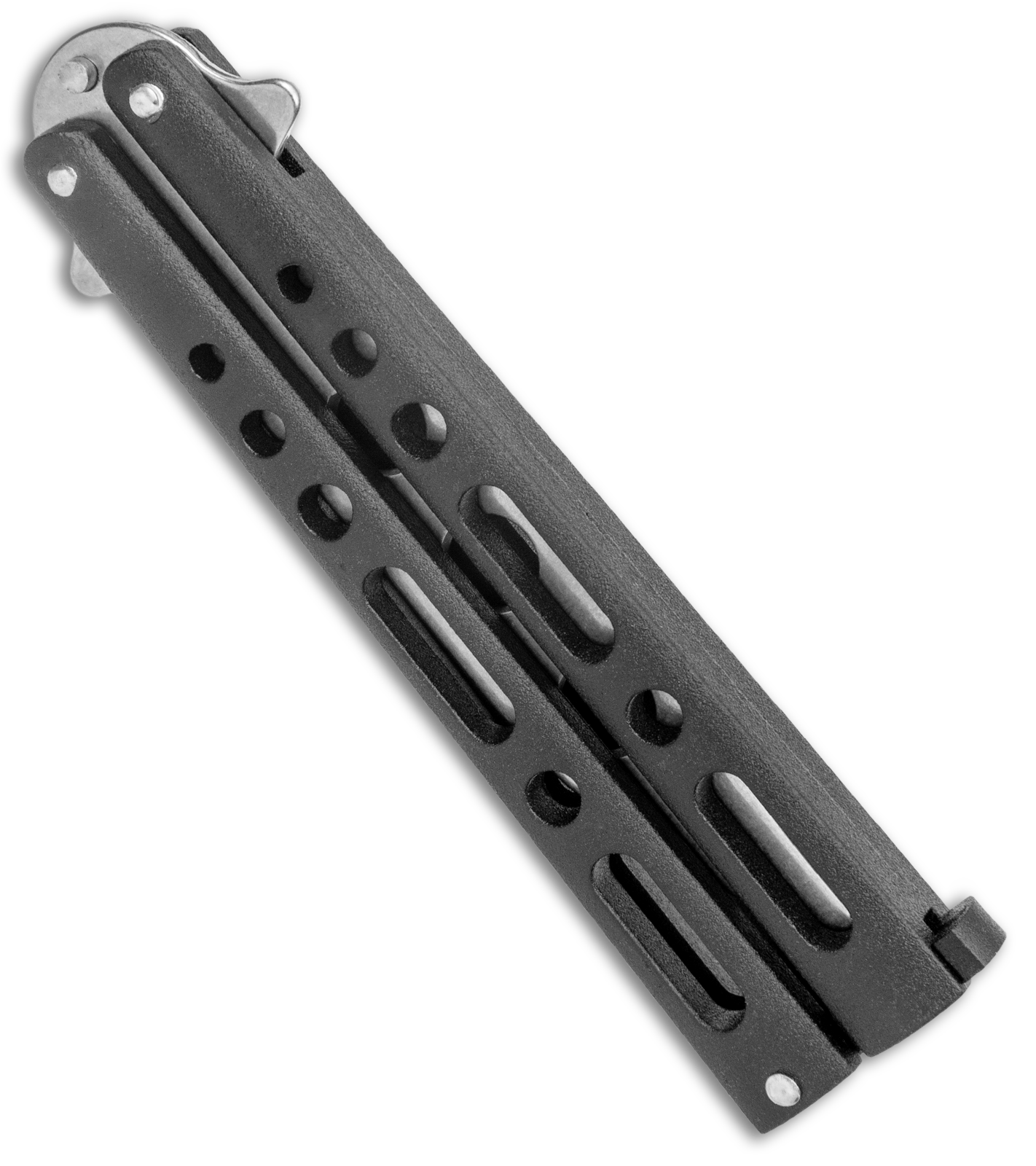 Bear & Son Clip Point Butterfly Trainer Knife Black (4.5" SW)