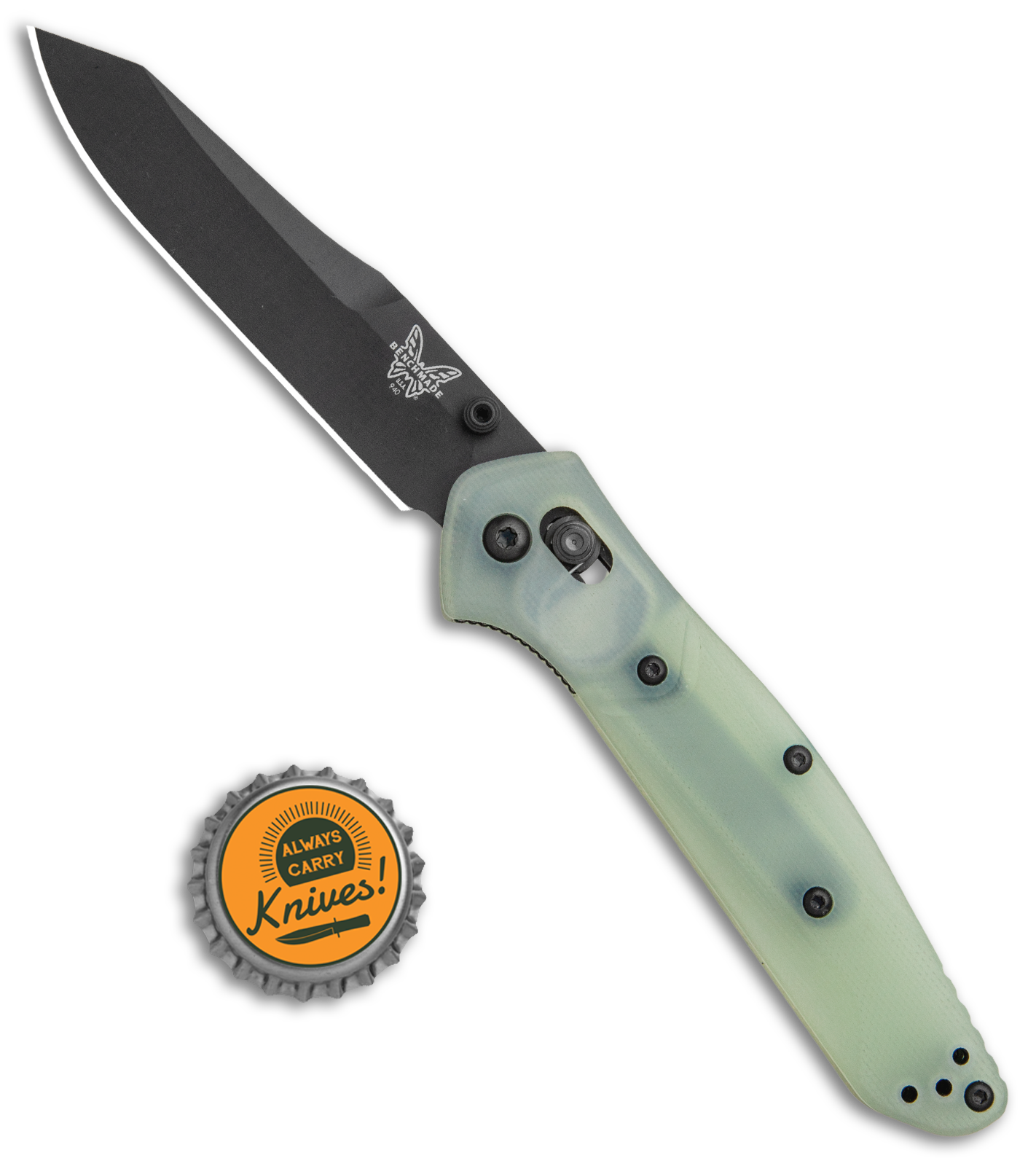 Benchmade 940 Osborne AXIS Lock Knife Natural G-10 (3.4" Black M4)