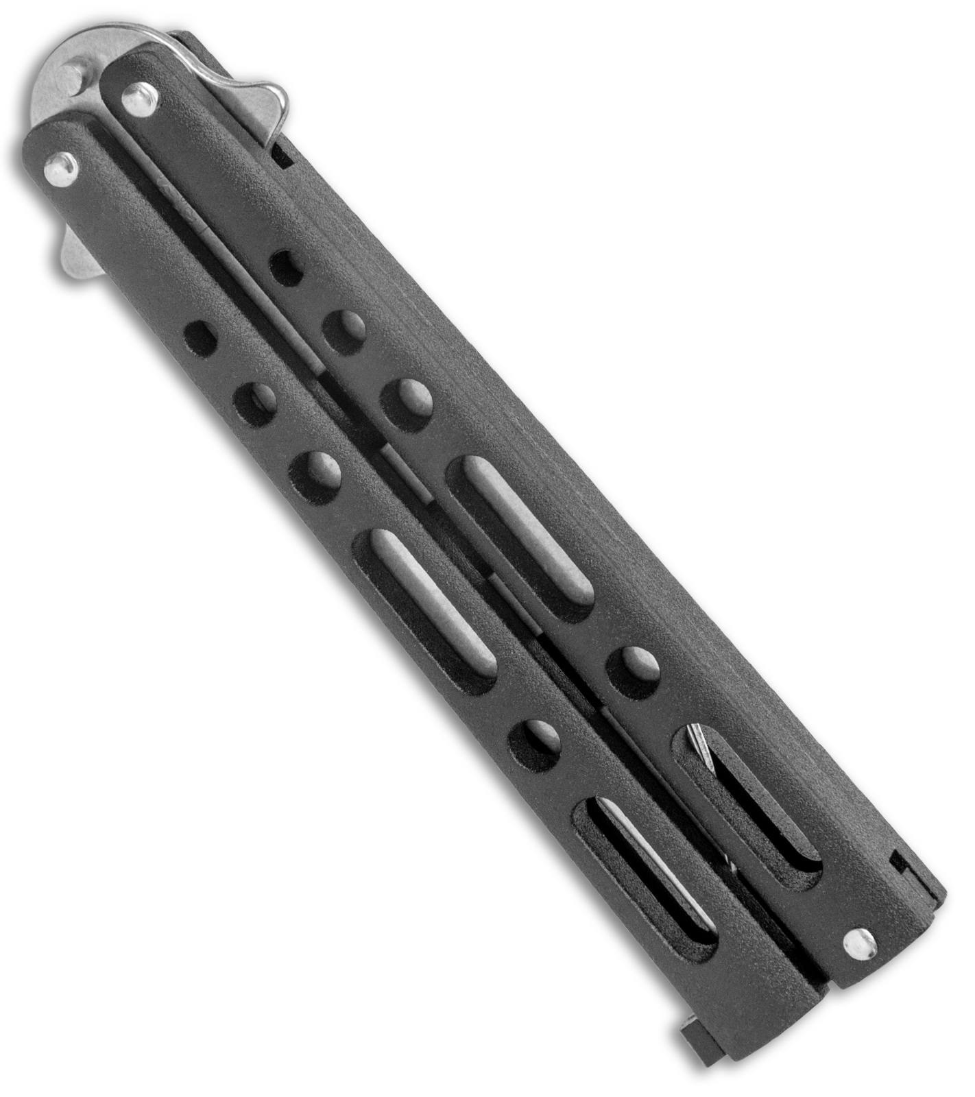 Bear & Son Clip Point Butterfly Trainer Knife Black (4.5" SW)