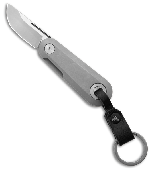 Flytanium Minim Keychain Folder - Bead Blast Titanium