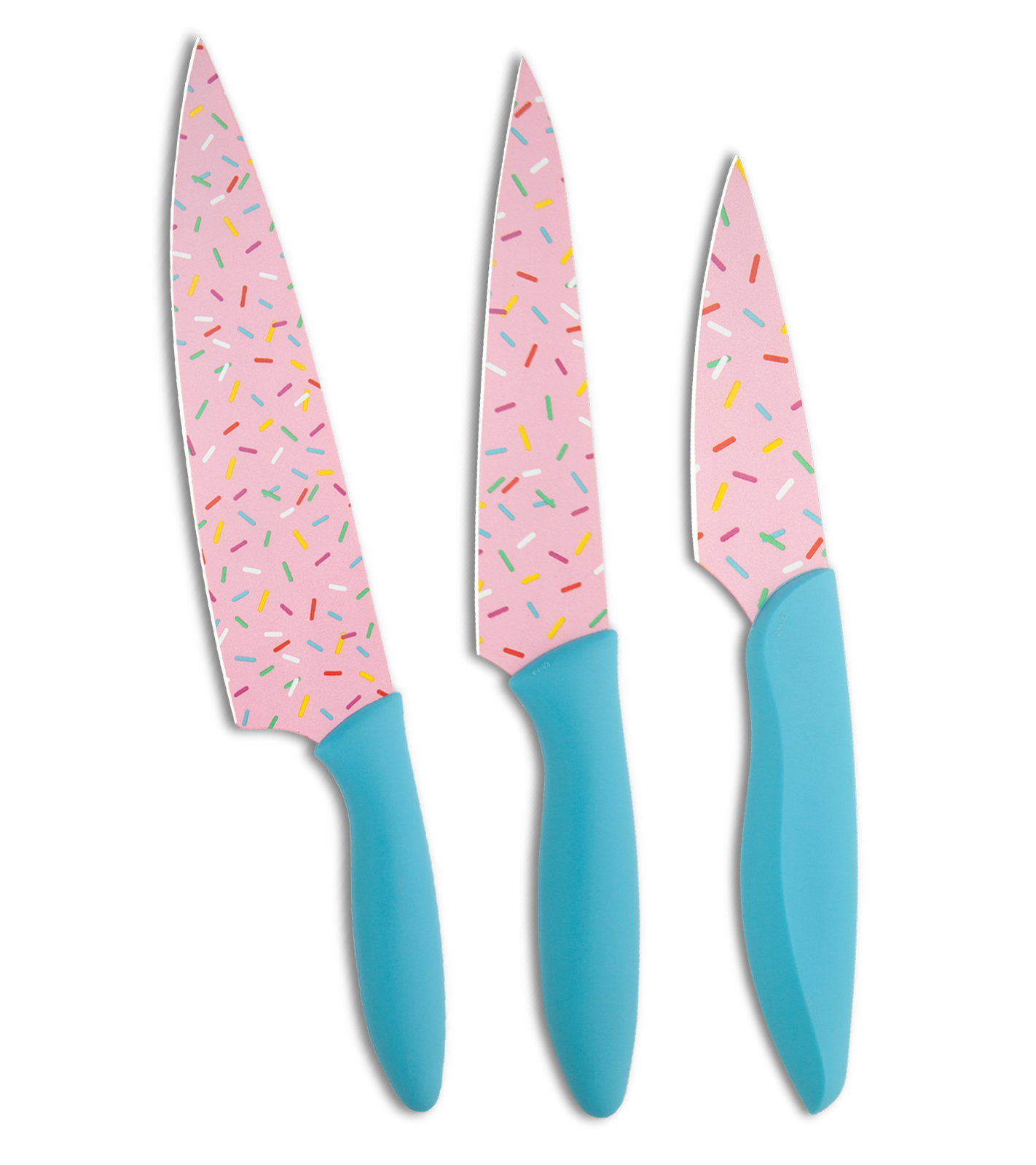 Kershaw 3-Piece Limited Edition Blue + Pink Donut Kitchen Knife Set