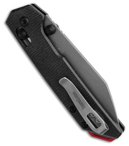 Kershaw Mini Iridium Reverse Tanto DuraLock Knife Black Micarta (3" Working)